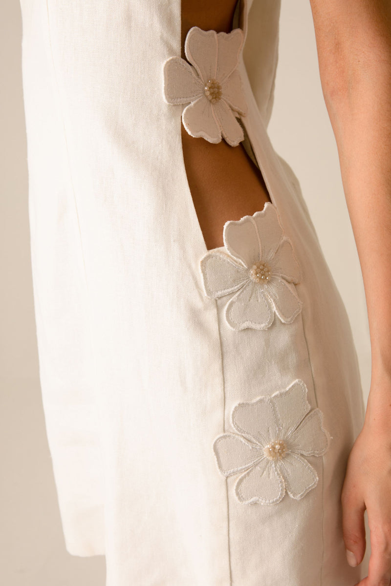 Flora Ivory Mini Dress